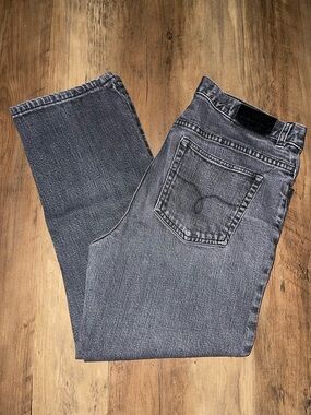 Lauren Jeans Co. Faded Black Straight Leg Jeans